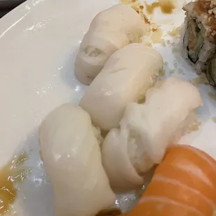 "White fish sushi" - White Tuna, you mean? You guys need a band aid for them?