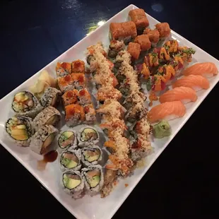sashimi, sushi, sushi and sashimi, food