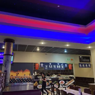 the interior of the restaurant