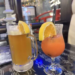 Blue Moon and a Tequila Sunrise