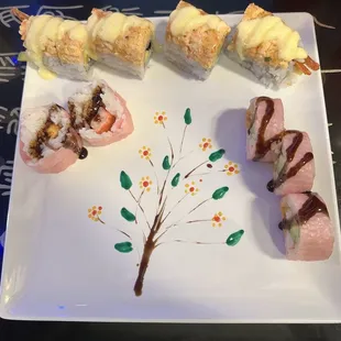 Hawaii Roll and Pink Lady