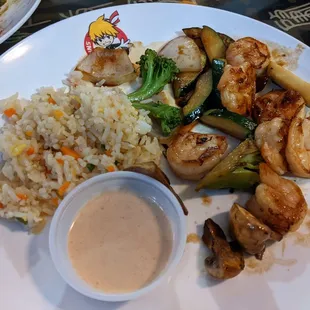 Hibachi shrimp with fried rice