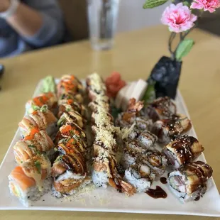 food, sushi and sashimi, sushi, sashimi