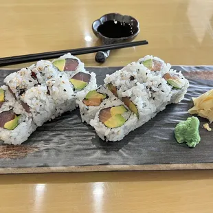 2-Roll lunch combo, with delicious miso soup (large bowl) for only $10.95