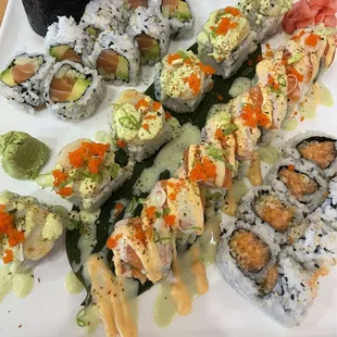 Alaska Roll, Under The Sea Roll, Salmon Lover Roll, Spicy Salmon Roll