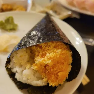 Spicy Salmon hand roll