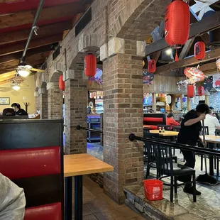 the interior of a restaurant