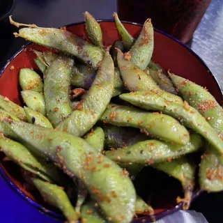 Spicy Garlic Edamame