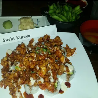 Baked Lobster Roll on California Roll