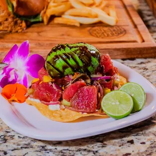 Tuna Mango Tostada