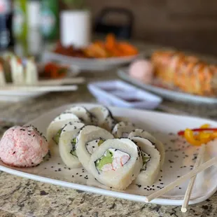 a variety of sushi