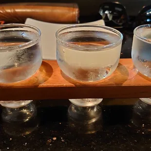 drink, sushi and sashimi