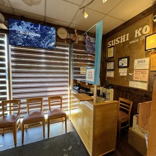 the inside of a restaurant