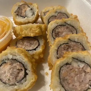 Magma roll deep fried
