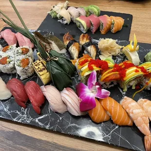 sushi, sashimi, sushi and sashimi, food