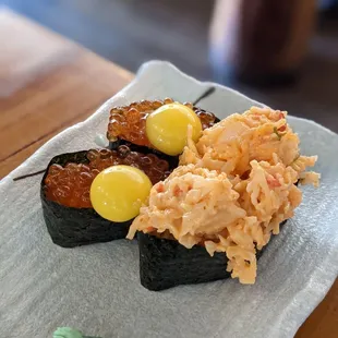 a plate of food on a table