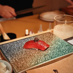 bluefin tuna with truffle mushroom