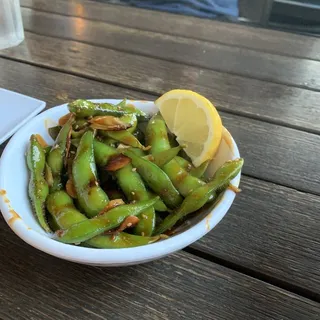 Spicy Garlic Edamame