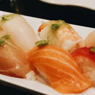 [ Sushi Dinner ] It says half California roll and half spicy tuna roll on the menu, but it came out with only California roll..