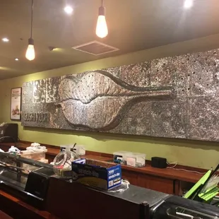 Awesome New Wall Art in Sushi Kuchi!!