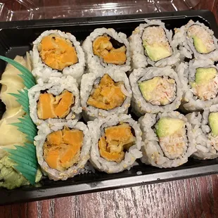 Sweet potato and California roll