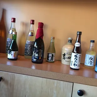 Good selection of sake and rice wine.