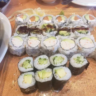 sashimi, sushi, sushi and sashimi, food