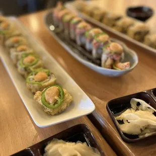 sashimi, sushi, sushi and sashimi, food