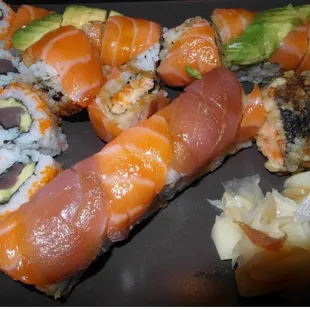 Halloween roll, cliff house and a crispy roll