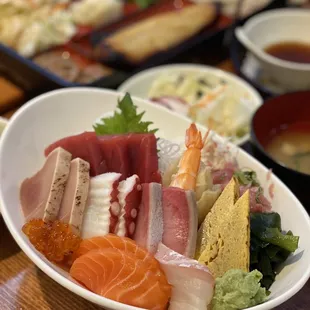 food, sashimi, sushi and sashimi, sushi
