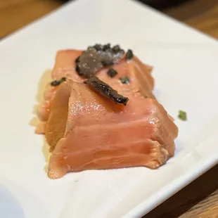 Salmon with truffle