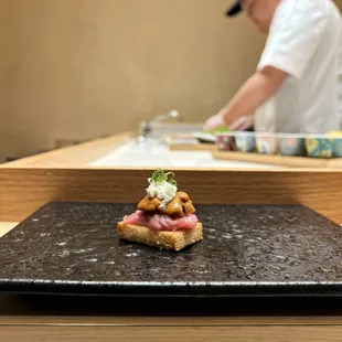 a chef preparing food