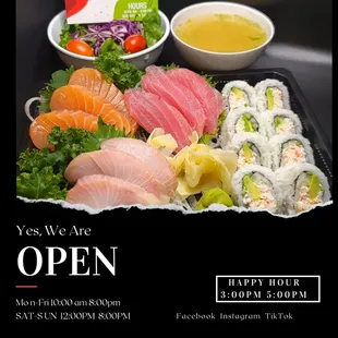 SAHIMI LUNCH SPECIAL 10:00AM- 3:00PM