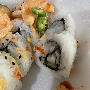 Mango roll and el dorado Roll