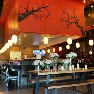 the interior of a restaurant