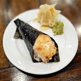 Baked Snow Crab Hand Roll