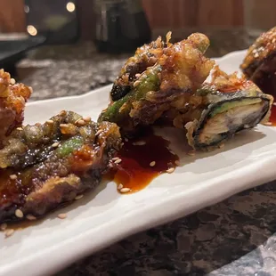a plate of sushi