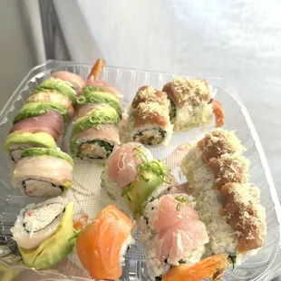 Rainbow Roll,  Chronic Roll, Albacore Special Roll