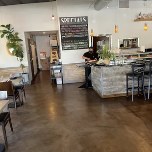 a man standing at the counter