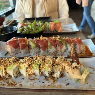 Cocomo Roll, Firecracker Roll, and Tasmanian Devil Roll