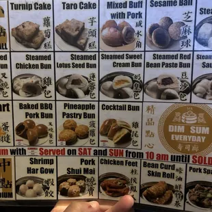 Dim sum menu!
