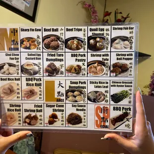 Dimsum menu