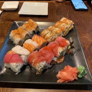 Rainbow Roll, Durham Cares Roll, Momo Roll, Red Dragon Roll