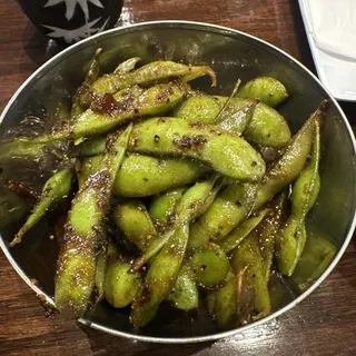 Spicy Garlic Edamame