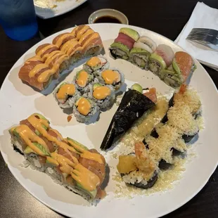 Spicy California Roll Fresh Philly Roll Rainbow Roll