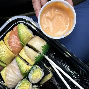 Rainbow &amp; a a do roll.