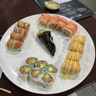 sashimi, sushi, sushi and sashimi, food