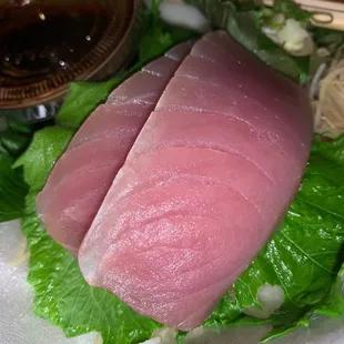 Super light pink tuna, showing it's age