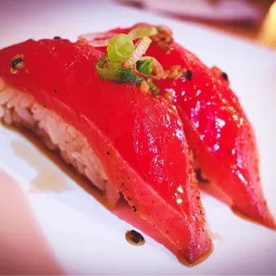 Seared Cajun Tuna, 2pc nigiri sushi