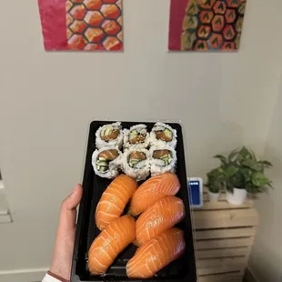 Salmon Lover with Salmon and Cucumber Roll